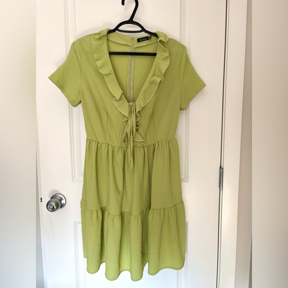Torrid Lime Ruffle Midi Dress